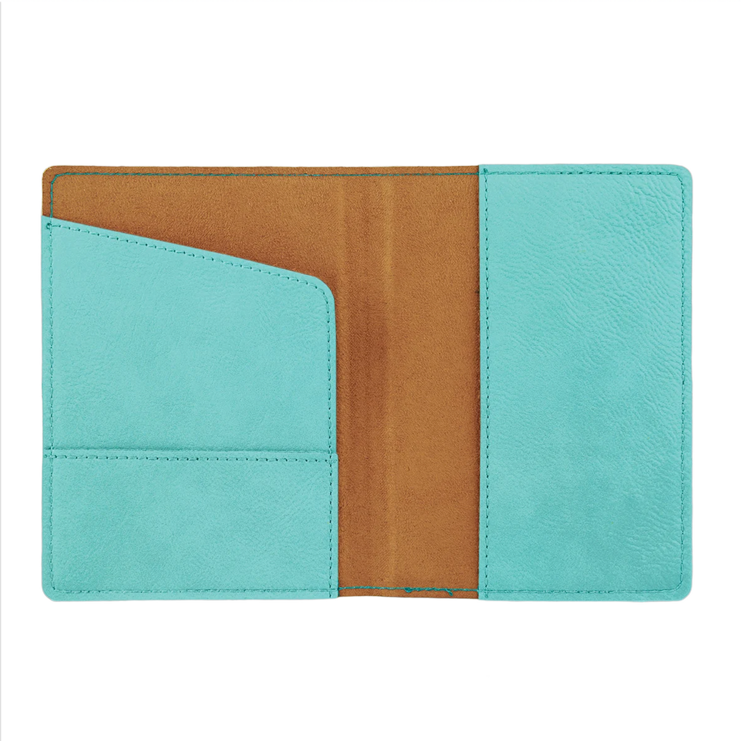 vegan lather teal passport cover