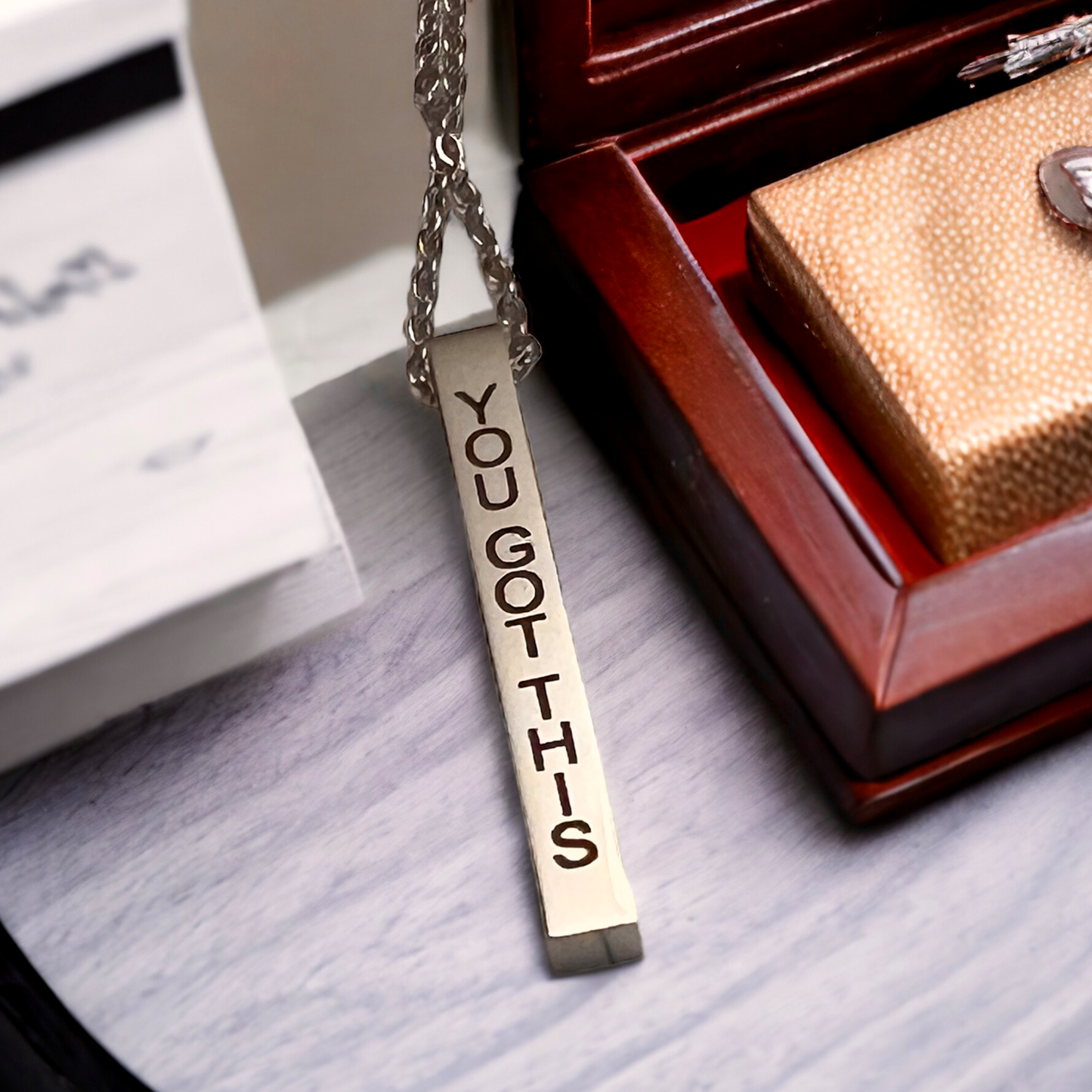 you got this vertical bar necklace